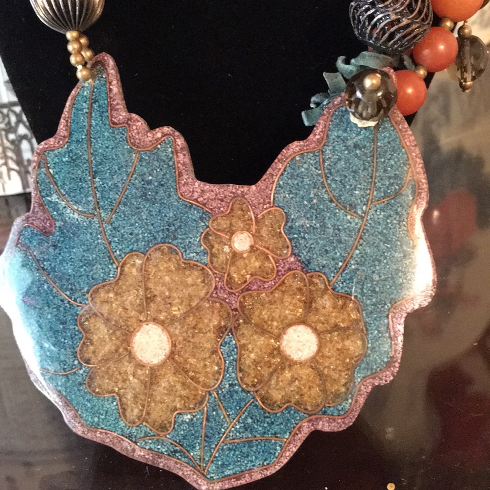 Vintage, Signed Hand Crafted Statement Necklace. - image 5